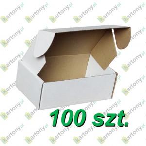 Pudełko z klapką 340x235x100 białe - 100szt.